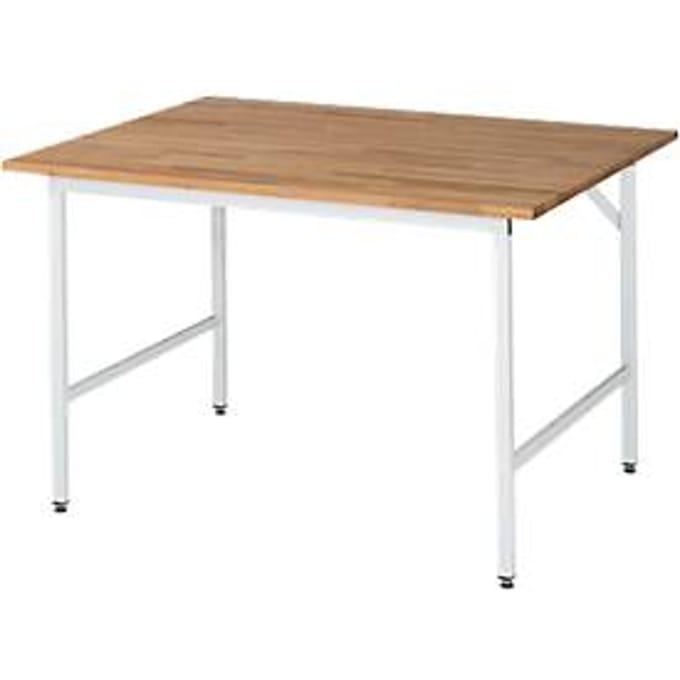 RAU werktafel, beuken blad, 1250 x 800 x 800-850 mm
