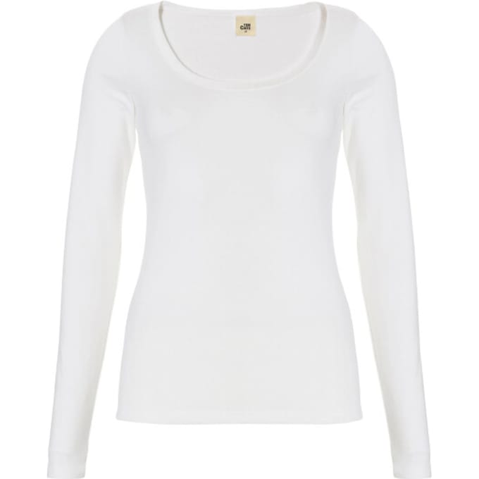 Ten Cate thermo long sleeve snow white rib voor Dames | Maat XL