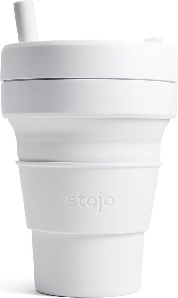 Stojo - Biggie Cup - Koffie / Theebeker - 470 ml - Herbruikbaar - Opvouwbaar - Quartz