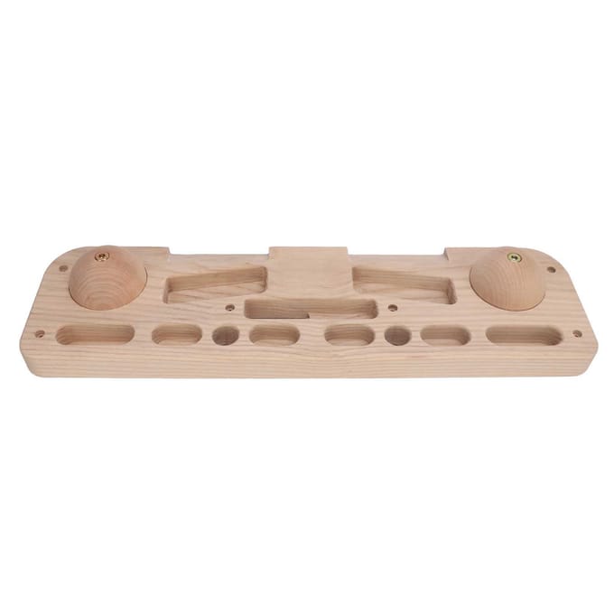 Houten Hangbord Klimbord Vingerbord Klimtrainingsbord voor het Opbouwen van Kernkracht en beige