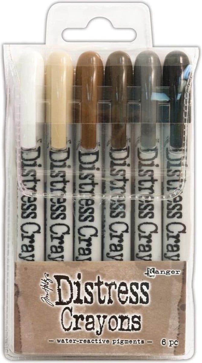 Ranger Tim Holz Distress Crayons set van 6 (neutrale/aarde tinten)