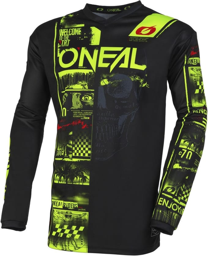 O'NEAL Element Attack Zwart Geel Motocross Jersey - Shirts
