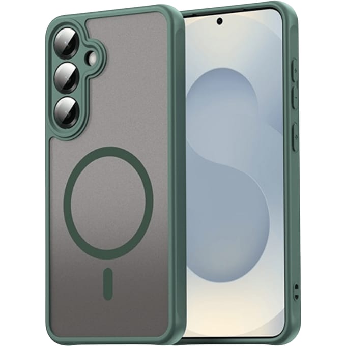 CaseBody Samsung A56 Slim Anti-Shock MagSafe Hoesje Groen