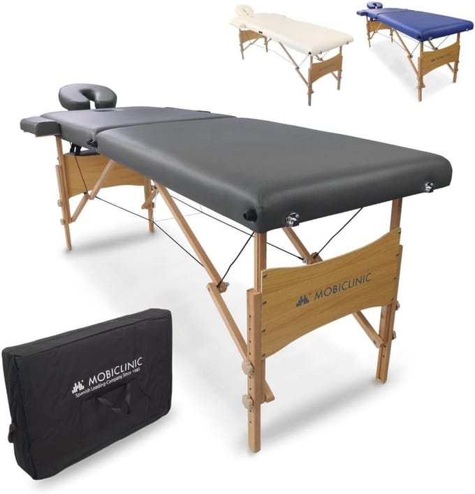 Inklapbare Massagetafel 186x60 cm - Draagbaar en Verstelbaar Massagebed tot 150kg