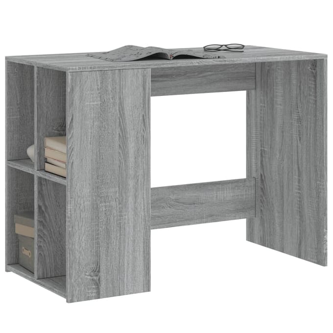 vidaXL - Bureau - 102x50x75 - cm - bewerkt - hout - grijs - sonoma - eikenkleurig