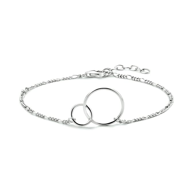 Zilver Gerhodineerd Armband Rondjes 16 + 2,5 Cm 1334814