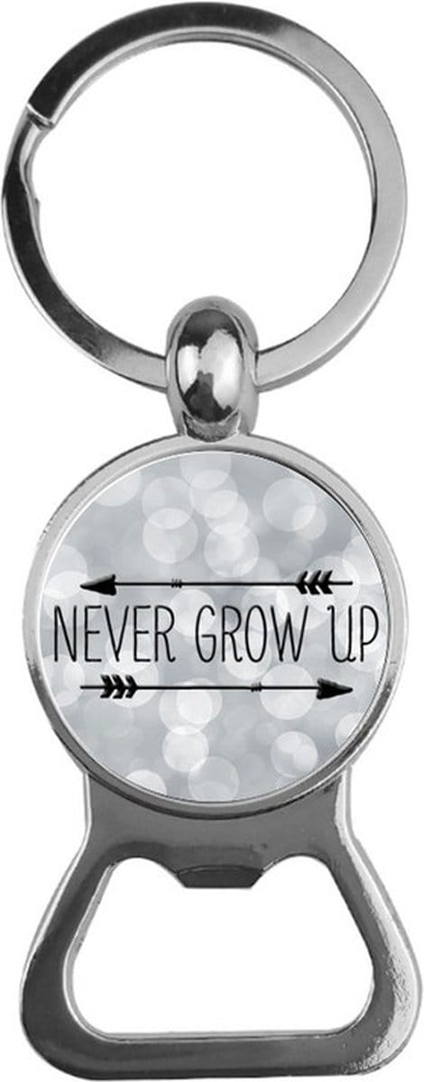 Bieropener Glas - Never Grow Up