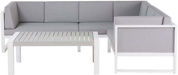 CASTELLA - Loungeset voor 6 - Grijs - Aluminium