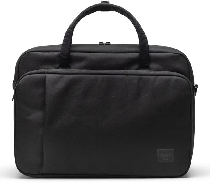 Herschel business tas met laptopvak Gibson Messenger Tech Black zwart
