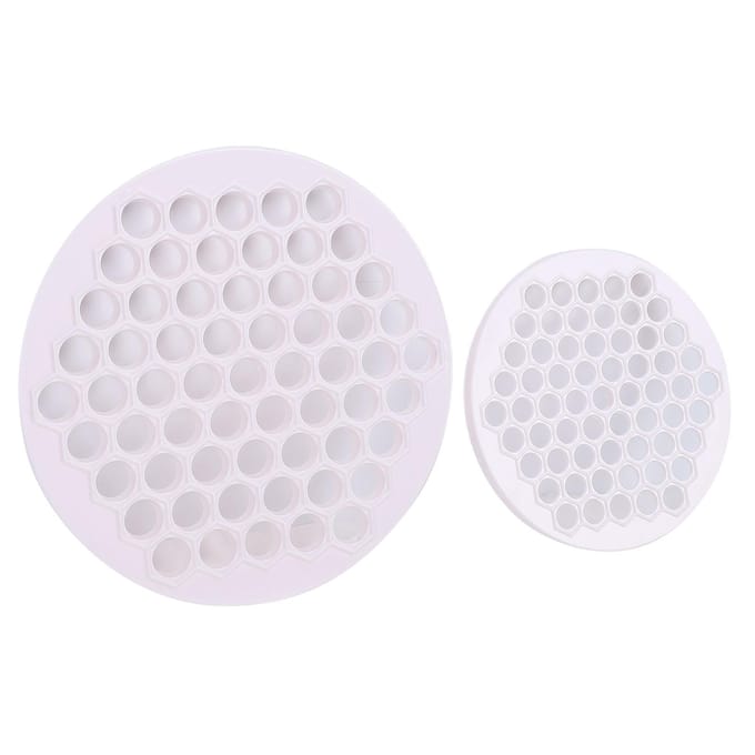61 Gaten Russische Ravioli Vorm Herbruikbare Pelmeni Dumpling Maker Snijder voor Keukengadgets white
