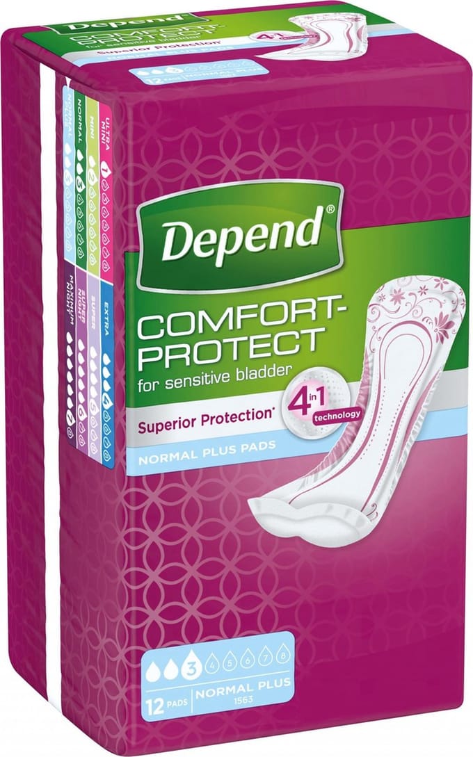 Depend incontinentieverband Normal Plus - 12 stuks
