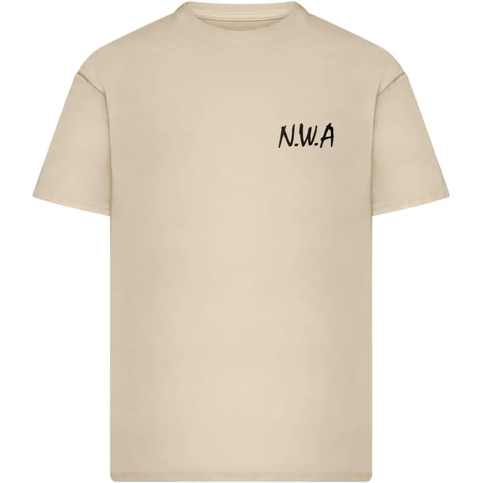 Mister Tee - N.W.A Express Yourself Oversize Heren Tshirt - S - Creme