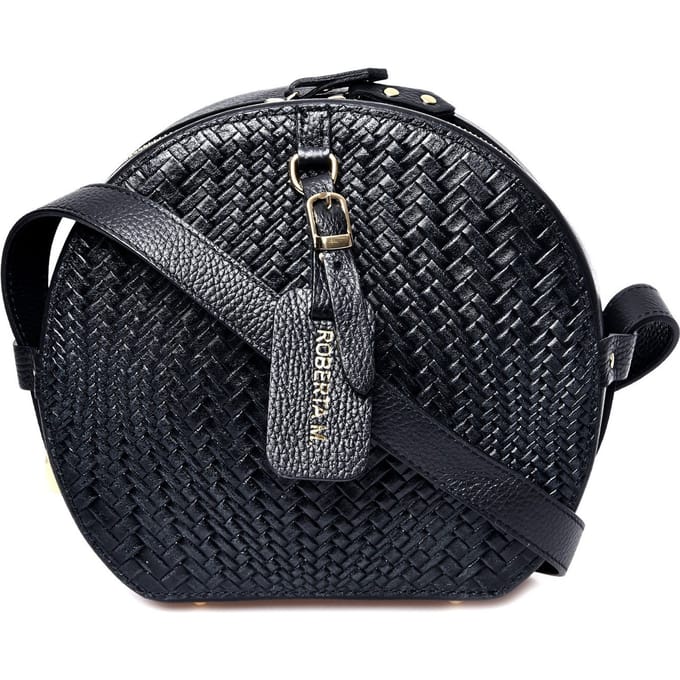 Roberta M Zwart Rundleer Tas