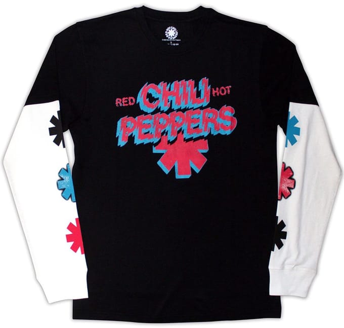 Red Hot Chili Peppers - Shock Logo Longsleeve shirt - M - Zwart/Wit