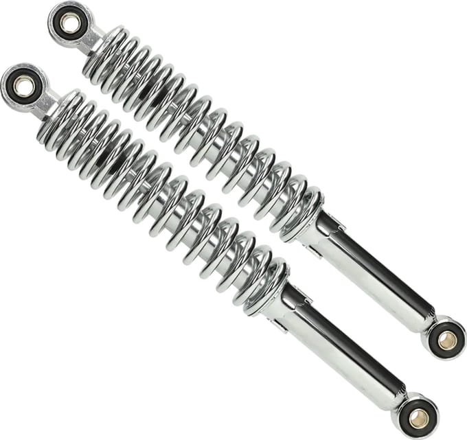 MKX Schokbrekerset 340mm Gilera Citta, Puch Maxi, Tomos chroom