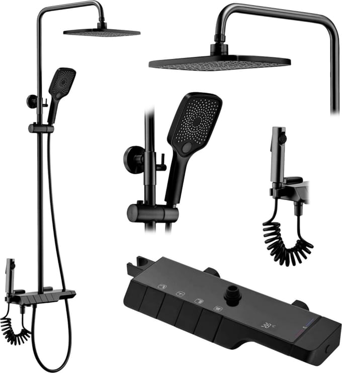 Rea Rob Regendouche Zwart 115cm