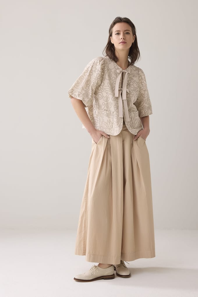 Summum Woman Top Laser Cut Dots Sesame Maat: 40 | Blouses Outlet | Dames | Beige