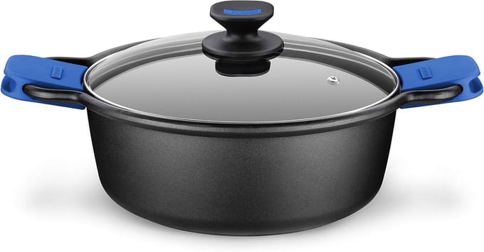 Deegwarenpan 20 cm Zwart/Blauw voor Alle Warmtebronnen en Inductie