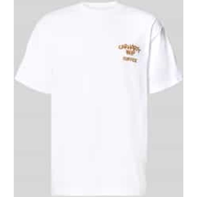 regular fit T-shirt met motiefprint op de achterkant