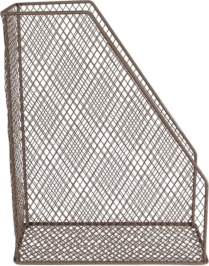 Clayre & Eef Tijdschriftenhouder 23x11x30 cm Bruin Metaal