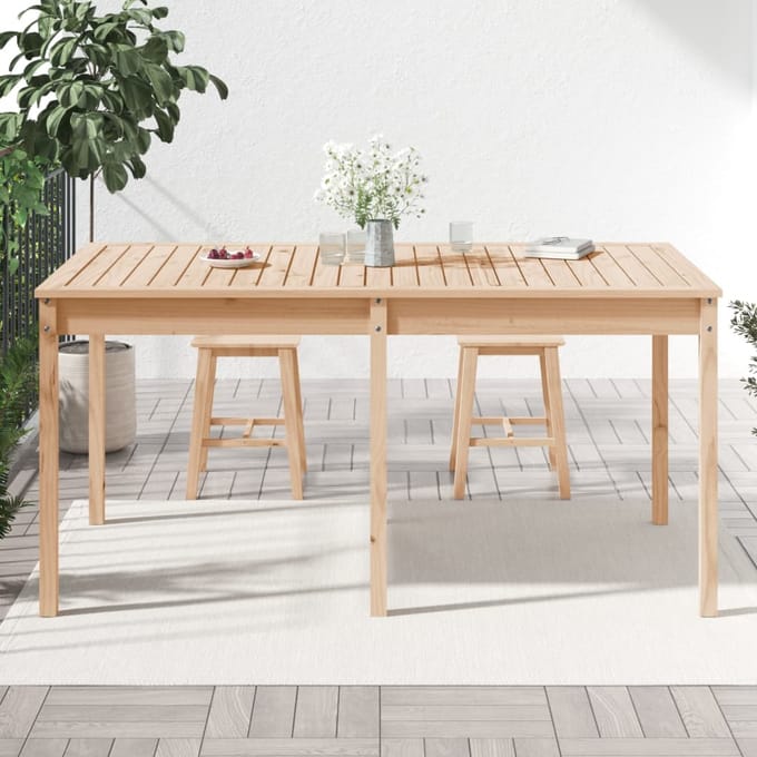 vidaXL - Tuintafel - 159,5x82,5x76 - cm - massief - grenenhout
