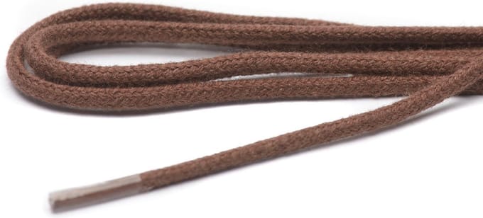 ARIESZZZ Veters 75 cm - Veters Rond - Middelbruin - Wax - 2 mm - 4-6 gaatjes - 2 Paar