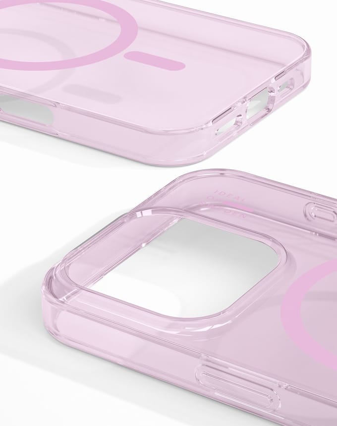 iDeal Of Sweden Clear Case met magnetische ring geschikt voor de iPhone 16 Pro Light Pink