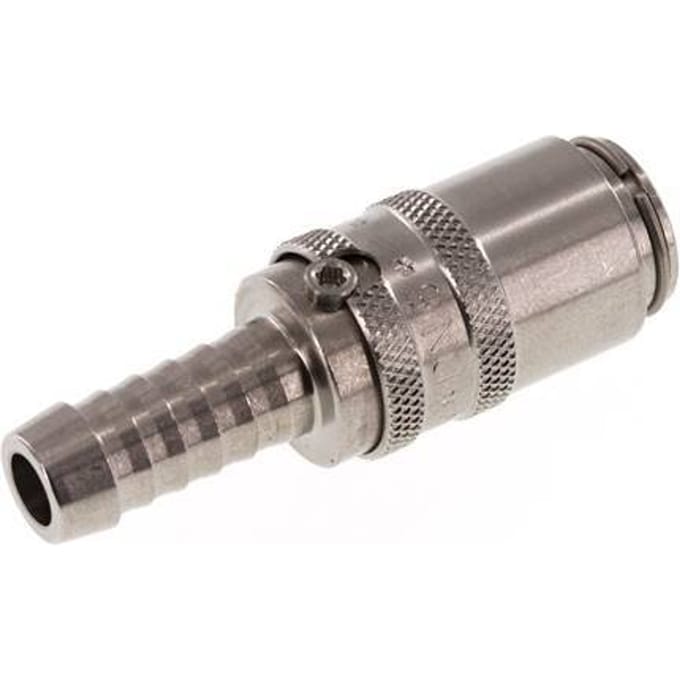 RVS DN 6 Tempereerkoppeling Snelkoppeling 9 mm Slangpilaar