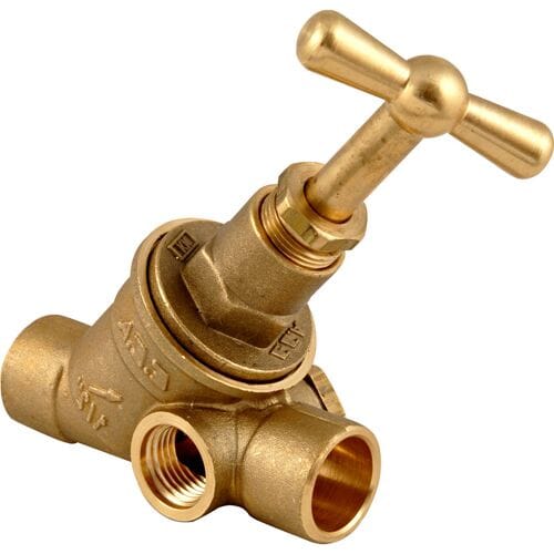 BPE Stopkraan met aftapgelegenheid vast 15 mm capillair