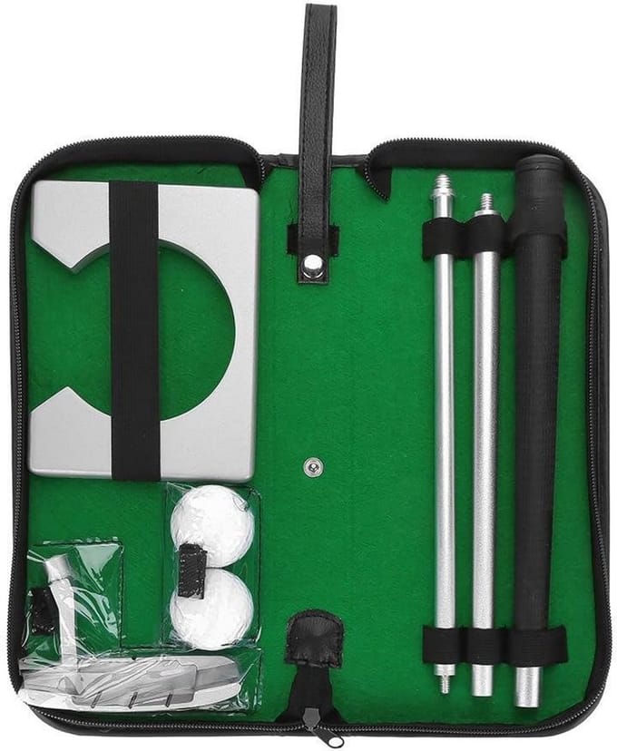 Draagbare Golf Trainingsset voor Binnen en Buiten - Inklapbare Putter met Accessoires