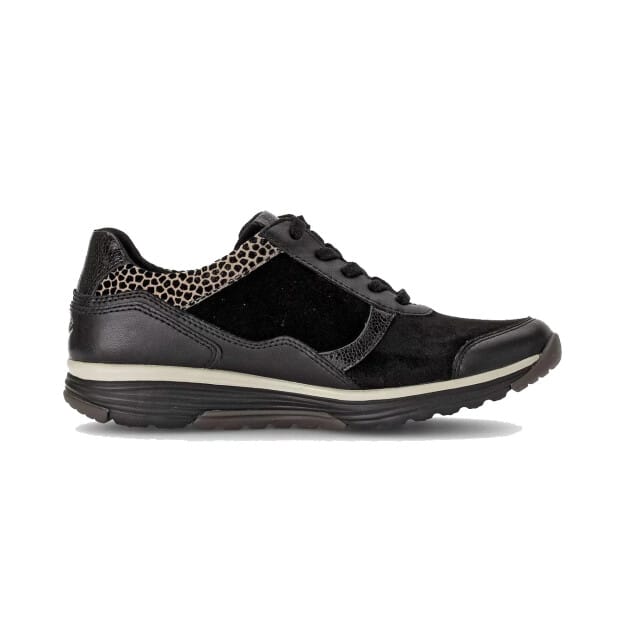 Gabor rollingsoft sensitive 76.977.67 - dames rollende wandelsneaker - Zwart - maat 40 (EU) 6.5 (UK)