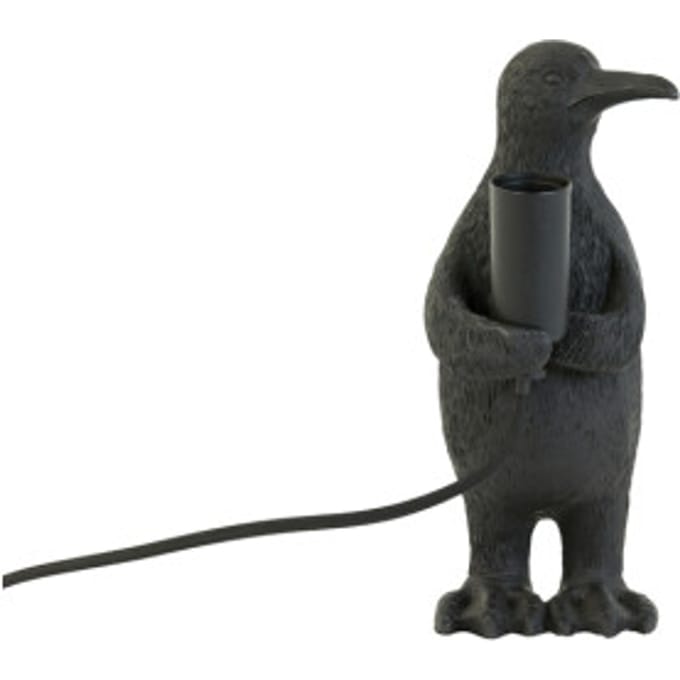 Light & Living Tafellamp Penguin - Zwart - 12x12x24cm - Modern