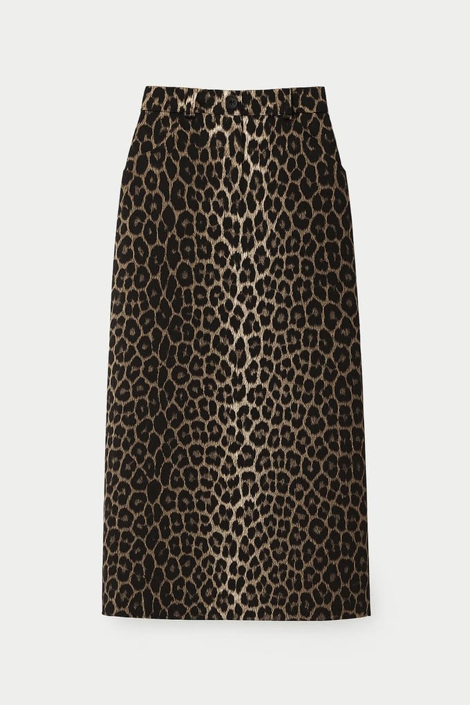 Touché Privé - Gabardine rok met luipaardprint - Luipaard - Dames