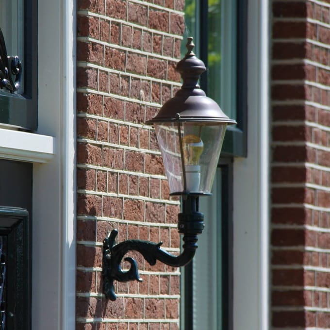 K.S. Verlichting Buitenwandlamp Hoorn, fitting boven, groen