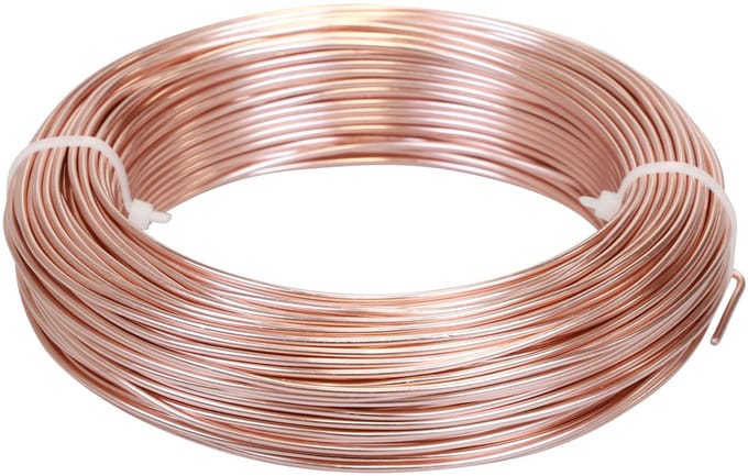 Aluminiumdraad 2mm, 60m, 500g roségoud - Flexibele sieradendraad voor