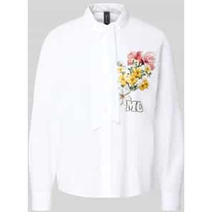 relaxed fit overhemdblouse van puur katoen