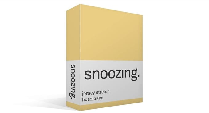 Snoozing Jersey Stretch - Hoeslaken - Eenpersoons - 70/80x200/220 cm - Geel