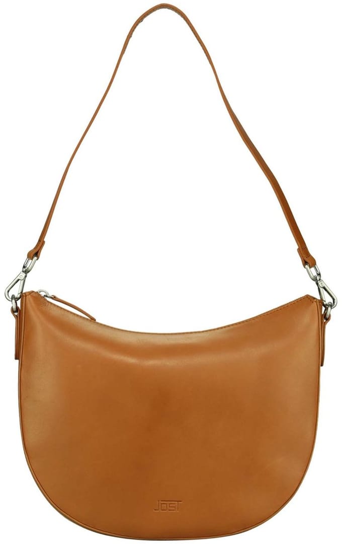 JOST Leren schoudertas Rana Hobo Bag Cognac bruine