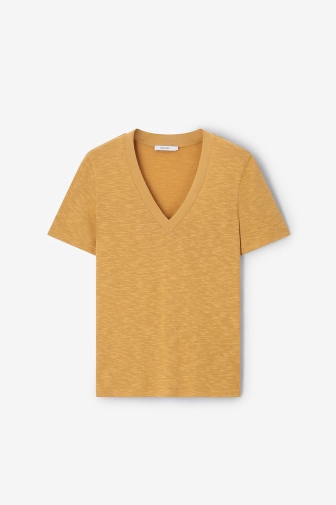 Sissy-Boy - Donkergeel V-hals T-shirt