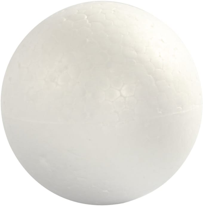 Ballen, d 8 cm, wit, 5 stuk/ 1 doos