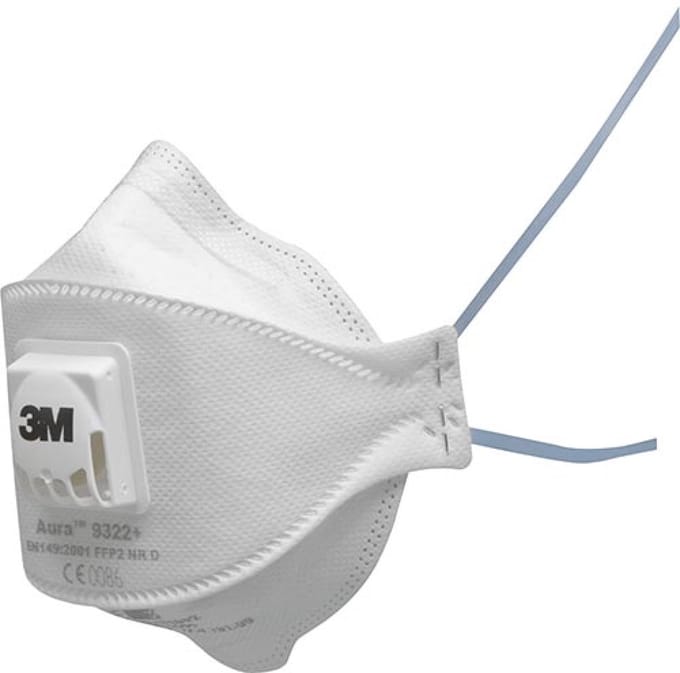 3M stofmasker - 9322+Aura vouwbaar - FFP2 - met ventiel