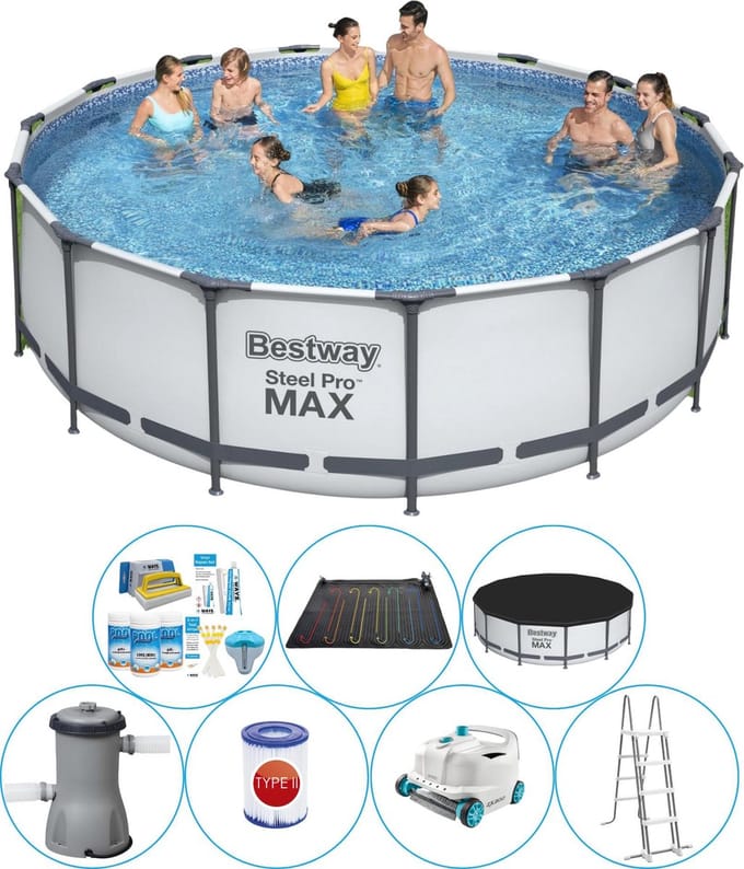Steel Pro MAX Rond 457x122 cm - Zwembad Bundel