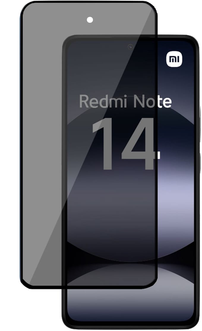 TechNow Privé Screenprotector geschikt voor Xiaomi Redmi Note 14 - Privacy Beschermglas - Privacy Proteqt+