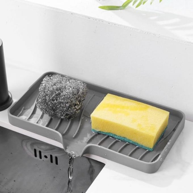Allecto - Siliconen Sponshouder - Gootsteenorganizer - Antislip