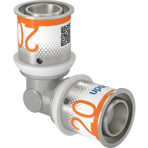 Uponor S-Press Plus pers kniekoppeling 90deg 20mm