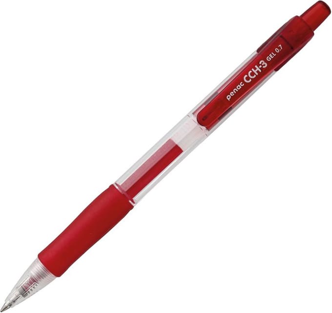 Penac CCH-3 - Gel Pen - 0.7mm - Rode Inkt