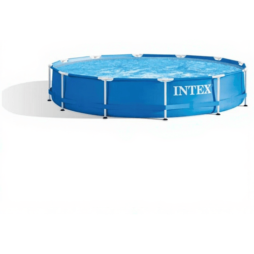 INTEX Metal frame zwembad 366 x 76 cm-met 12-volt filterpomp