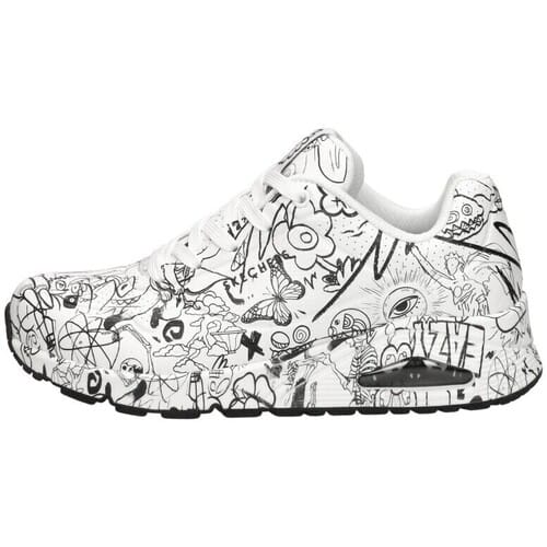 Skechers Uno Process Sketch Sneakers wit - Dames