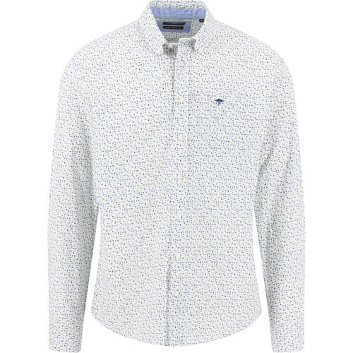 Fynch-Hatton Overhemd Graphic Pattern Superfine Cotton Avocado / male