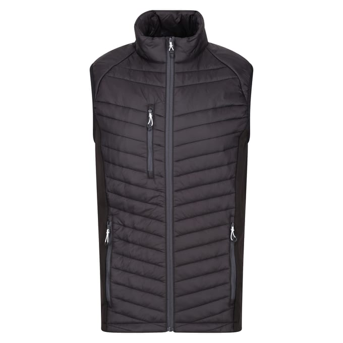 Regatta Heren Navigate Gewatteerd Hybride Gilet (Marine/Seal Grijs)